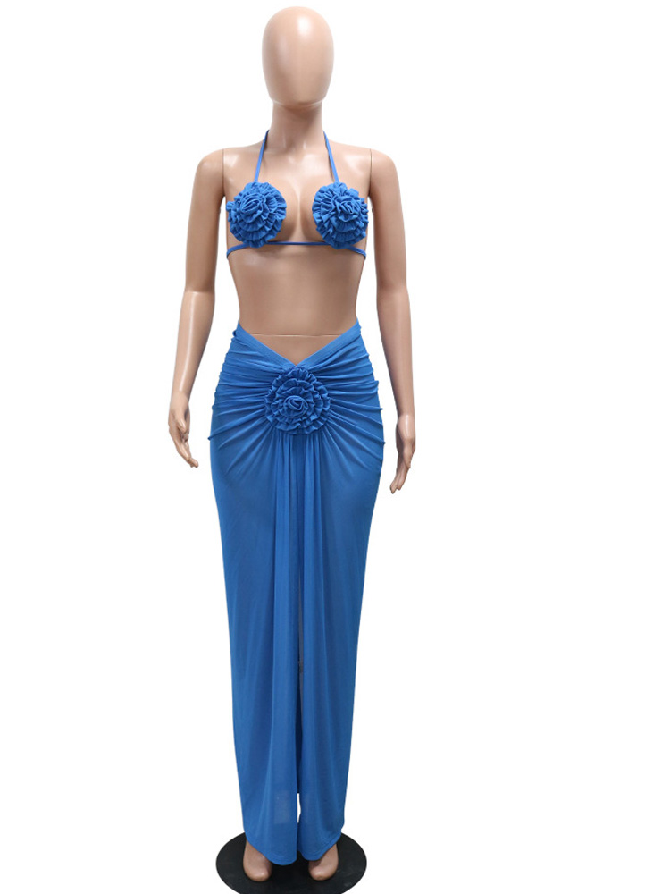 Beyprern Women's Royal Blue 3D - đánh giá và giá Swimsuit Bikini Ruched