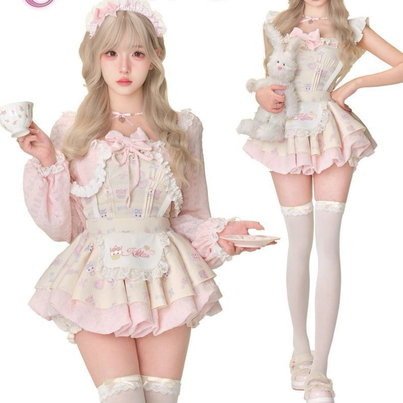 Japanese Sweet Lolita Style 3  - đánh giá và giá Crop Top Crochet