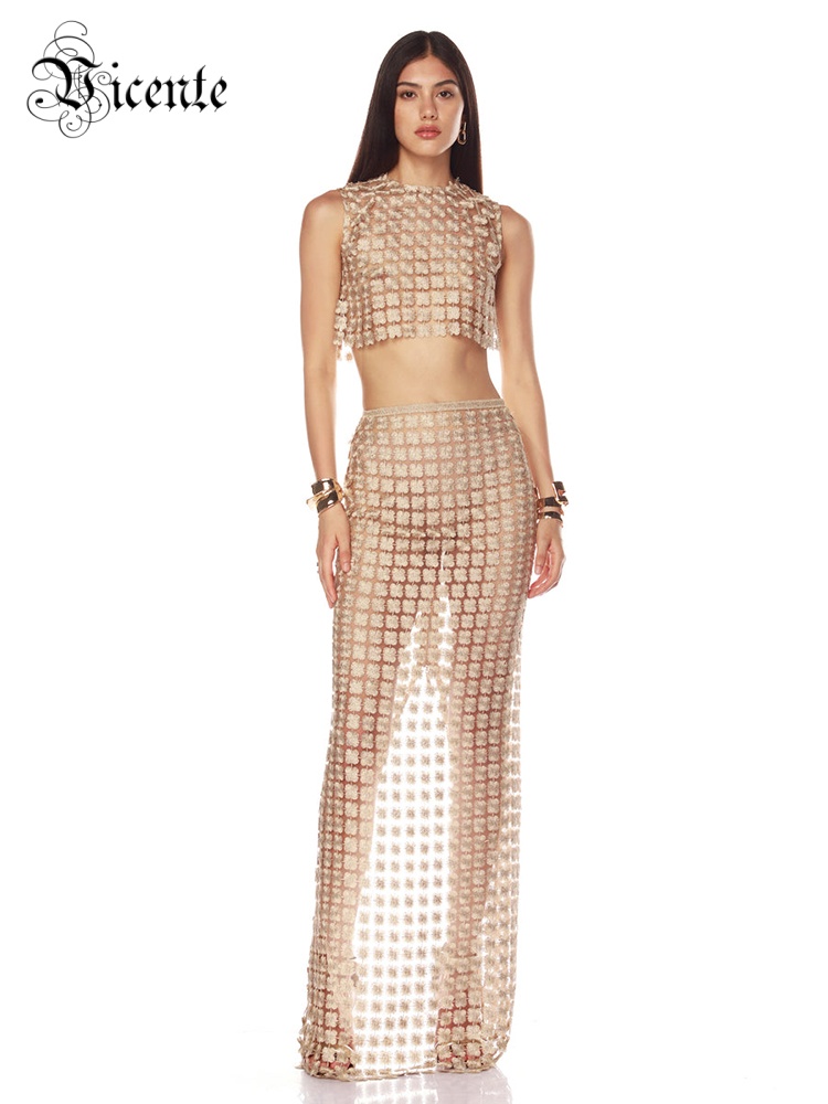 VC Stylish Beige Sleeveless Cr - đánh giá và giá Crop Top Crochet