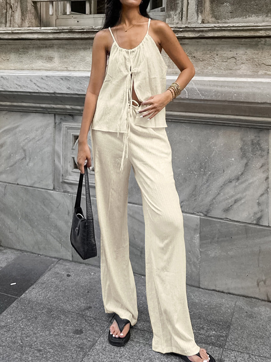 2026 Women Two Piece Set Women - đánh giá và giá Linen Pant Wide