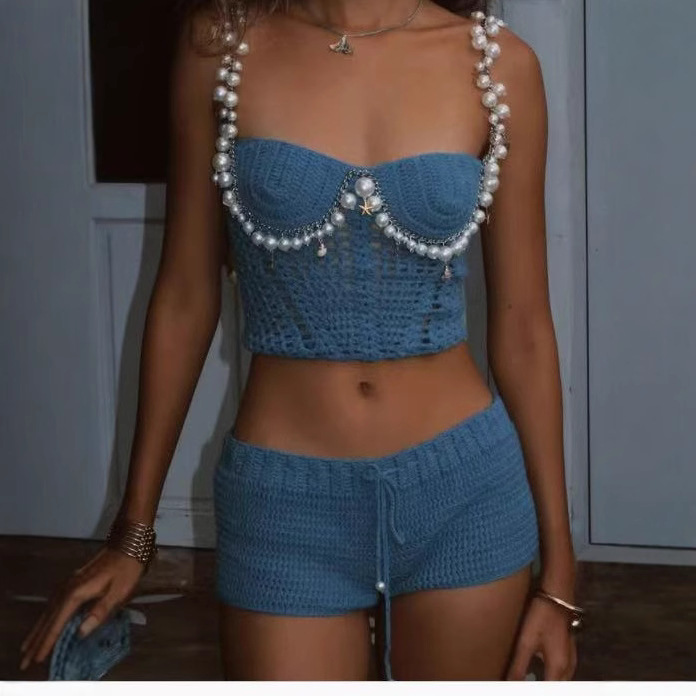 Sexy Beading Crochet Crop Vest - đánh giá và giá Crop Top Crochet