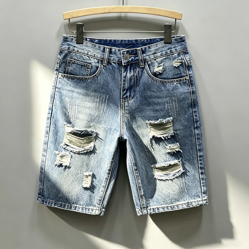 Men Korean Style Distressed De - đánh giá và giá Shorts Denim Frayed