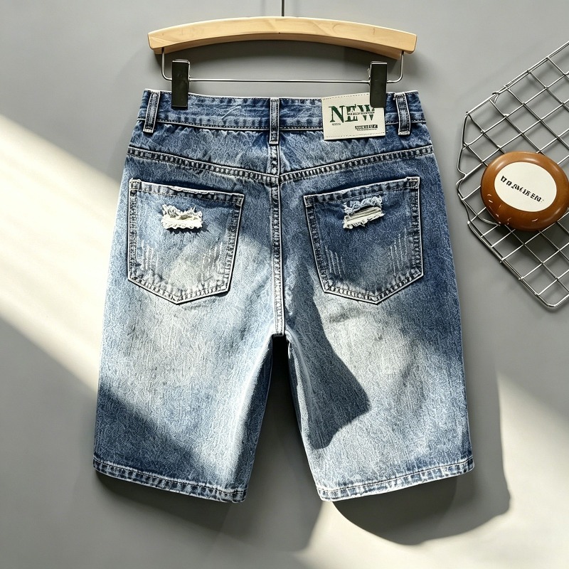 Men Korean Style Distressed De - đánh giá và giá Shorts Denim Frayed