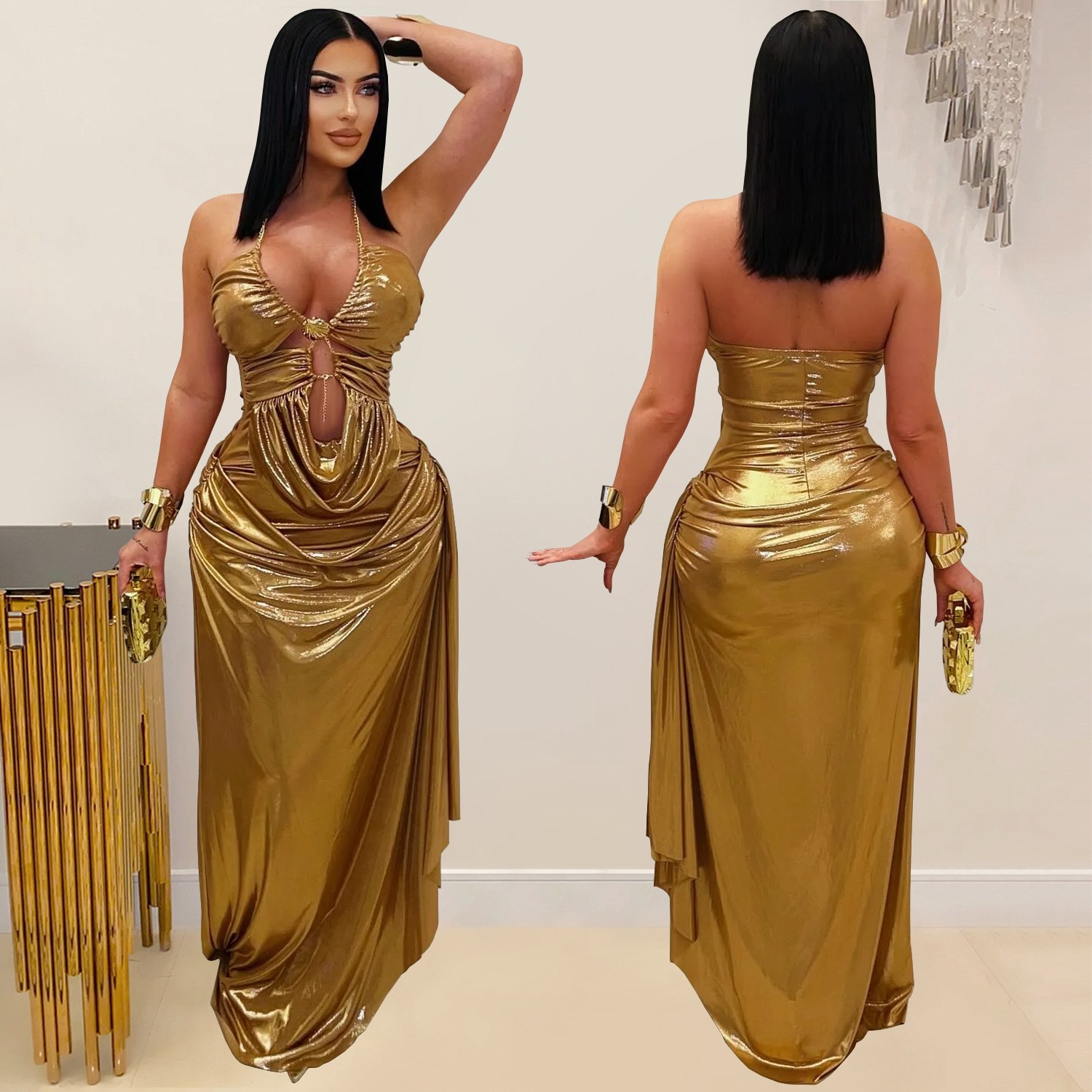 Prom Dress Evening Wedding Gue - đánh giá và giá Maxi Dress Halter