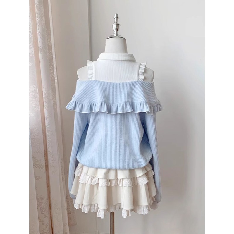 Kawaii Soft Girl Lolita 2 Piec - đánh giá và giá Blouse Off Shoulder