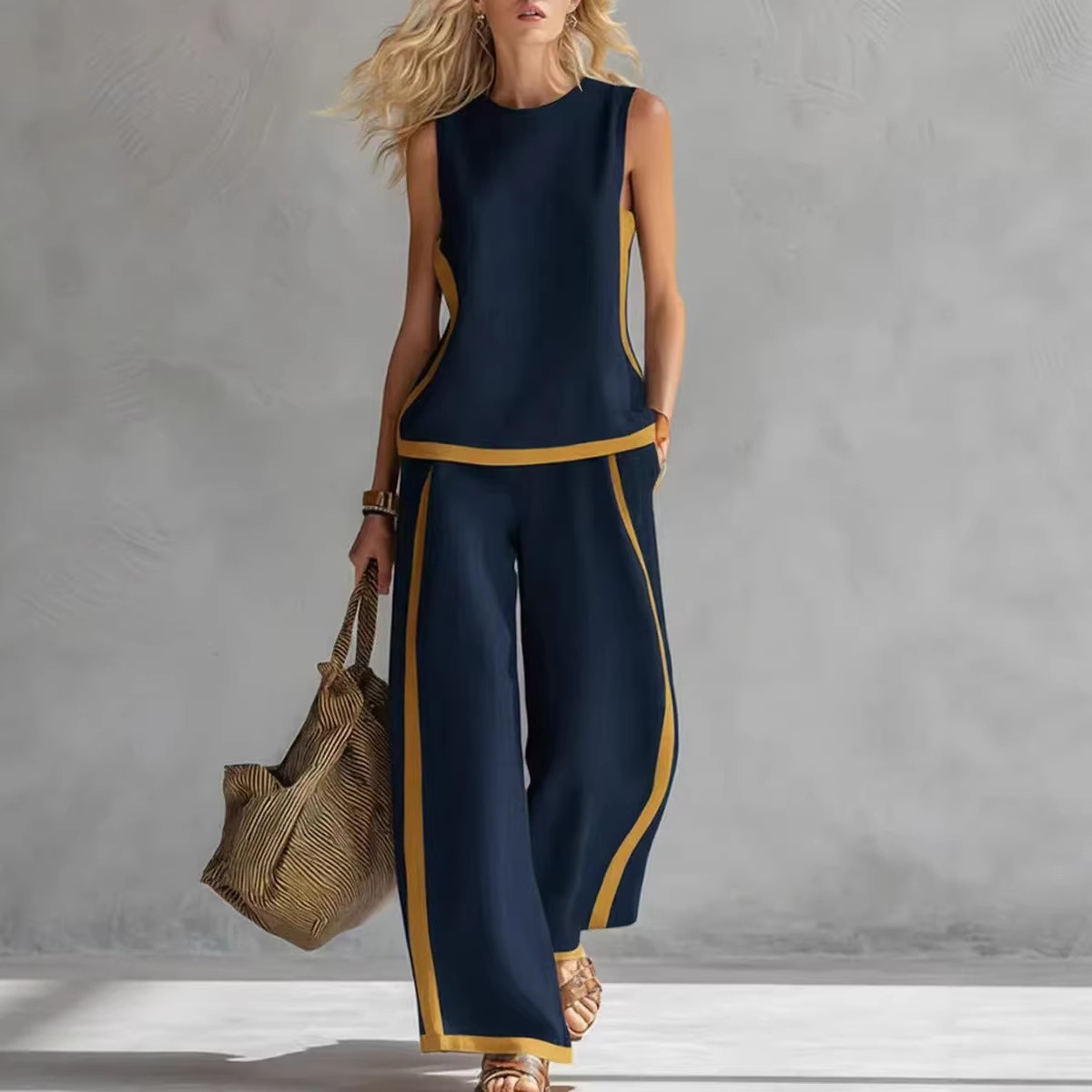 Women Linen 2 Piece Sets Color - đánh giá và giá Linen Pant Wide