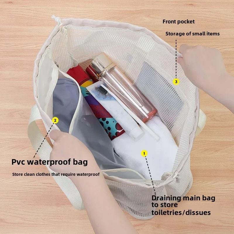 Large Capacity Beach Bag Drain - đánh giá và giá Tote Bag Beach