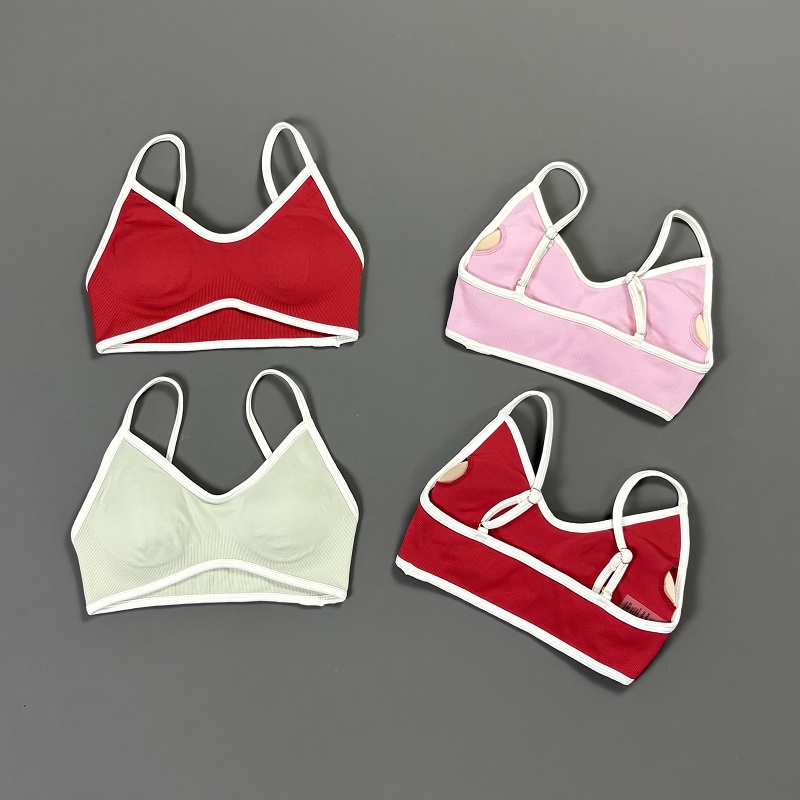 Women Contrastline Yoga Bra V  - đánh giá và giá Crop Top Crochet