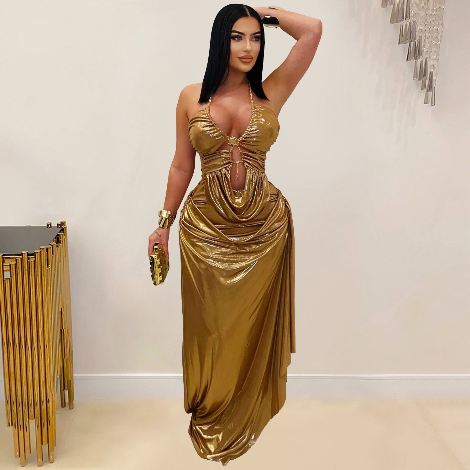 Wedding Guest Dress Evening Ha - đánh giá và giá Maxi Dress Halter