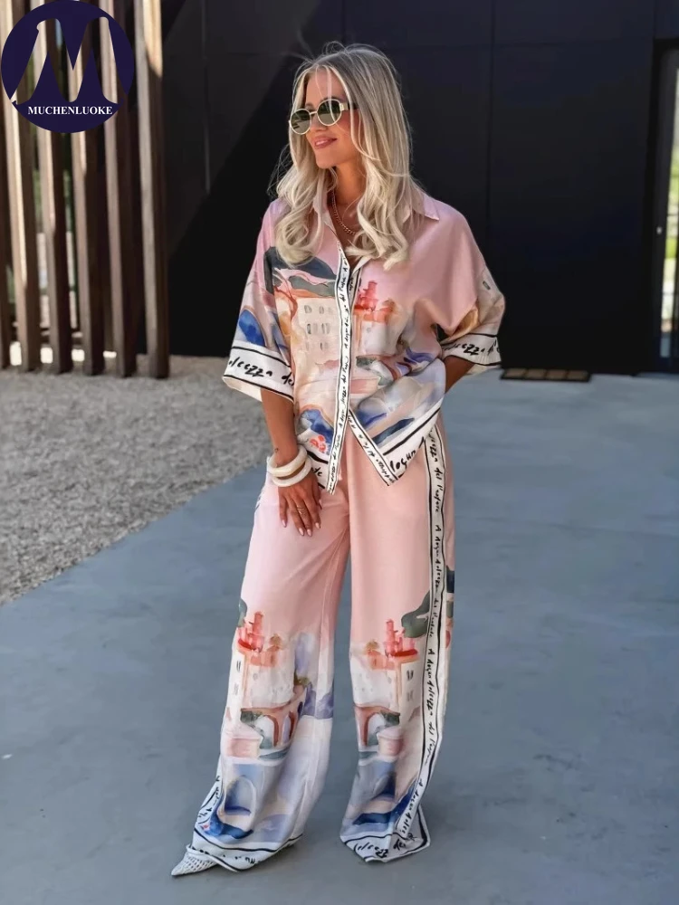 2 Pieces Set for Woman Summer  - đánh giá và giá Linen Pant Wide