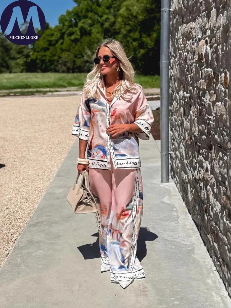2 Pieces Set for Woman Summer  - đánh giá và giá Linen Pant Wide