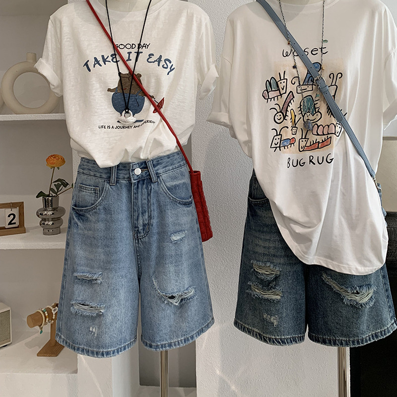 Denim Short Pant Women Jeans V - đánh giá và giá Shorts Denim Frayed